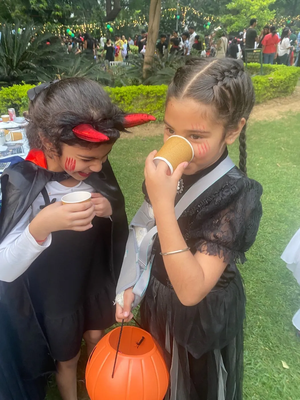 Little guests at a Brewtales Halloween gathering