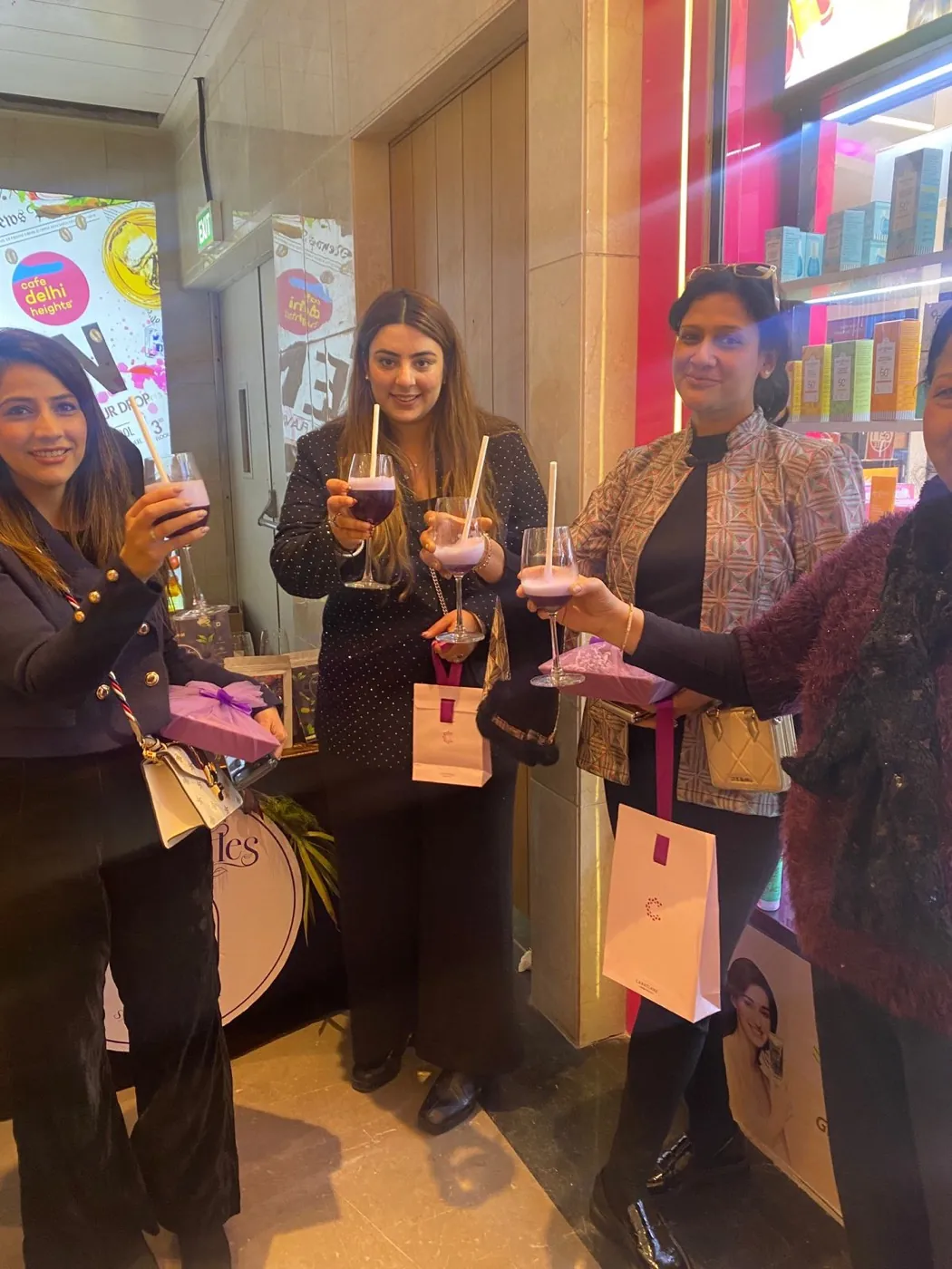 Guests toasting with colour-changing Brewtales teas
