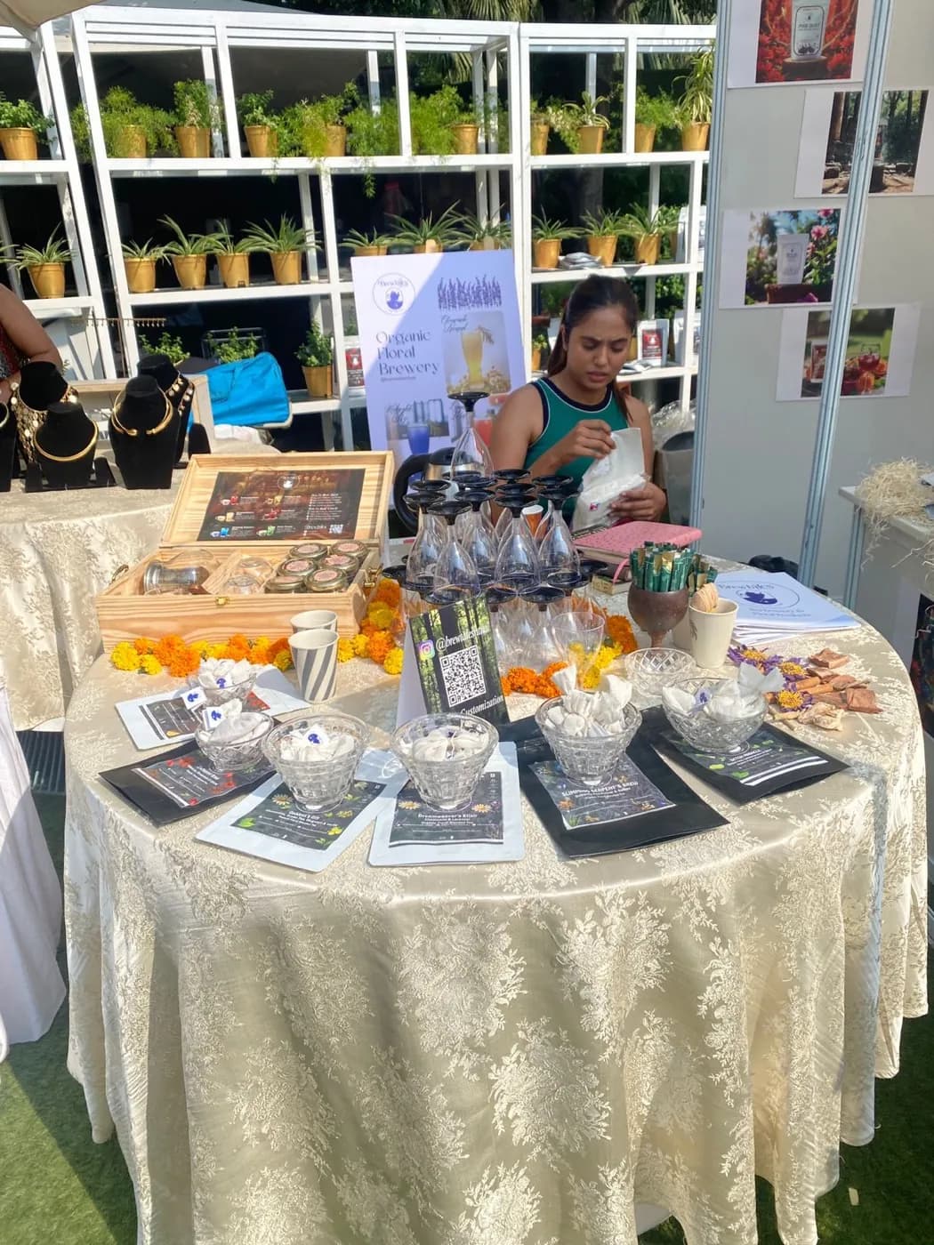 Serving Brewtales at a daytime market stall